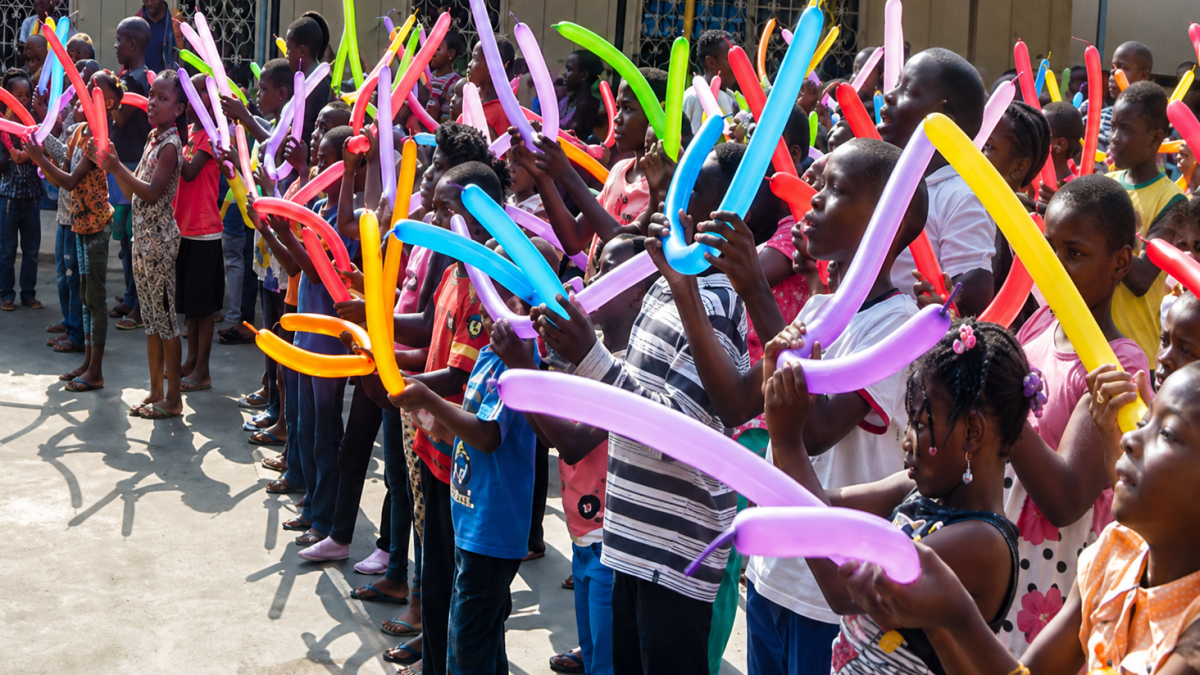 Colorful Balloon Celebration Courtyard lds