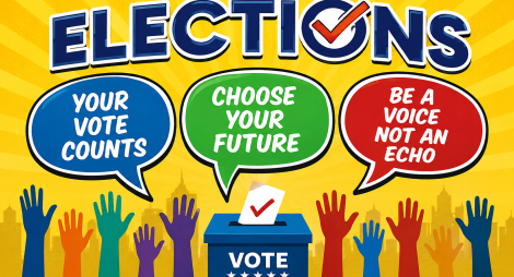 Colorful Elections Vote Awareness Poster