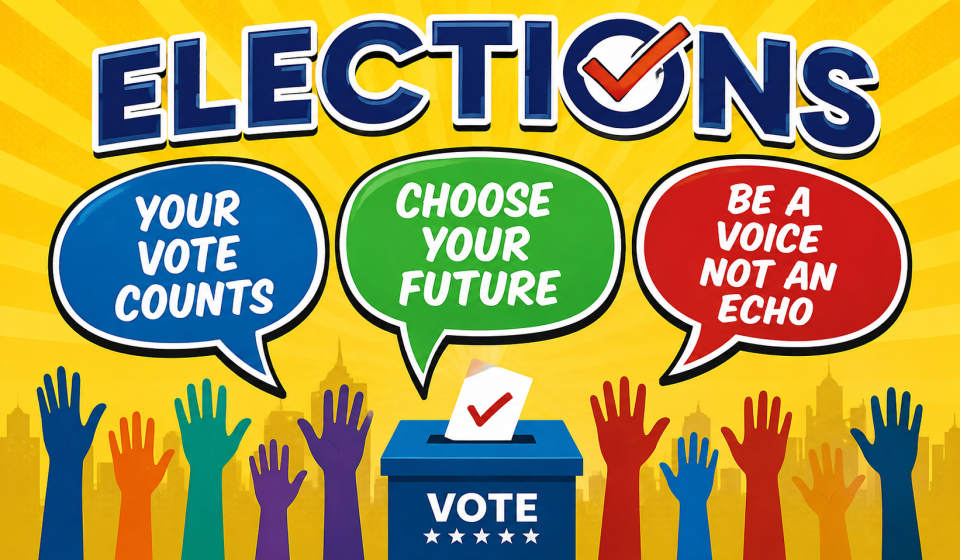 Colorful Elections Vote Awareness Poster