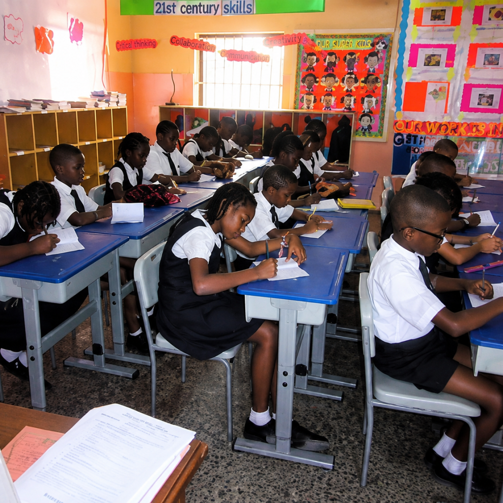 Primary Focused Minds in a Colorful Classroom